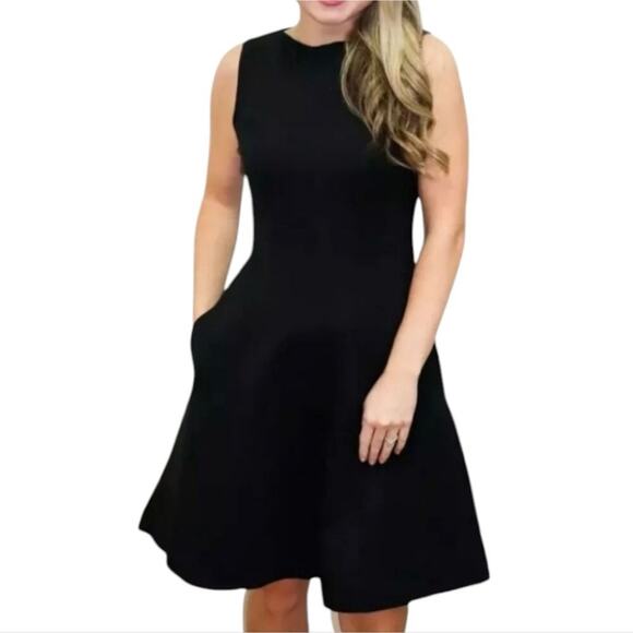 SPANX The Perfect Fit & Flare Black Stretch Skater Dress Size XL NEW! MSRP $188 - Picture 3 of 16